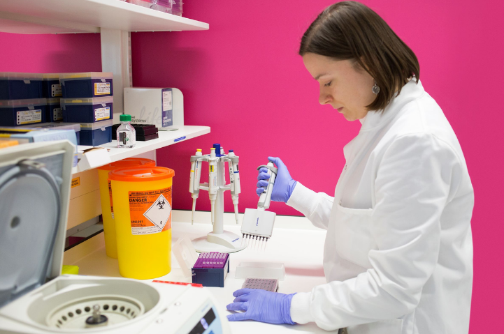 Woman working in lab