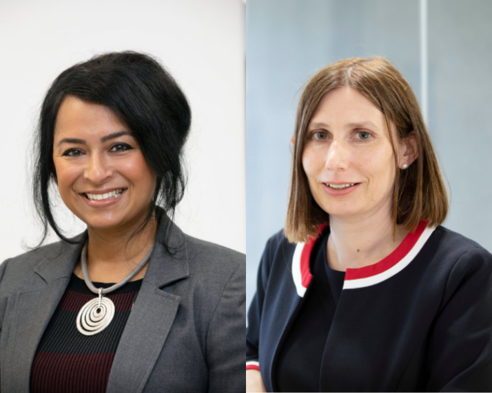 Headshots of Naureen Starling and Angela George