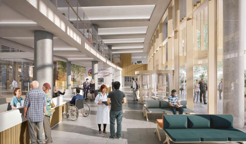 CGI image of Oak Cancer Centre